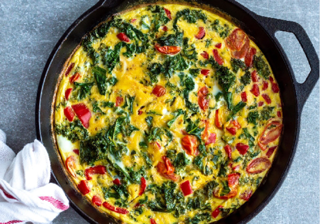 Spinach And Red Pepper Frittata 